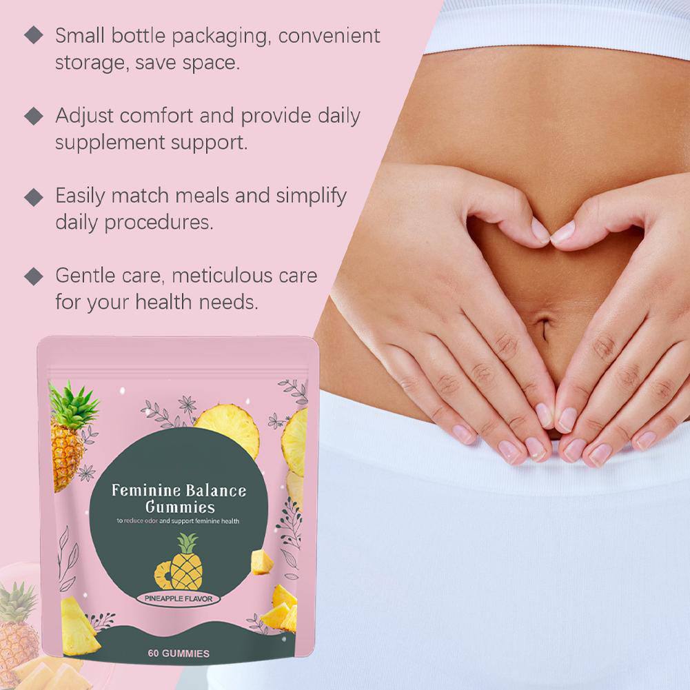 Feminine Balance Gummies - Hawaiian Pineapple - Women's Probiotic for pH Balance & Vaginal Health
