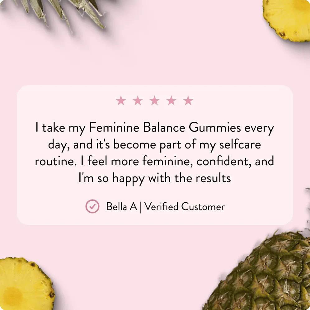 Feminine Balance Gummies - Hawaiian Pineapple - Women's Probiotic for pH Balance & Vaginal Health