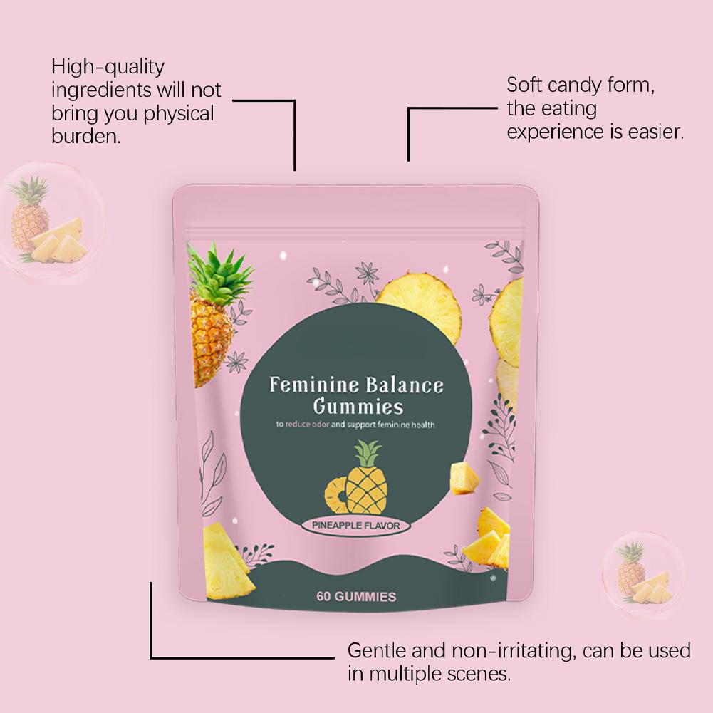 Feminine Balance Gummies - Hawaiian Pineapple - Women's Probiotic for pH Balance & Vaginal Health